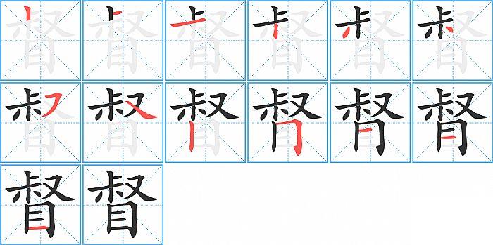 督的笔顺笔画顺序写法图片演示